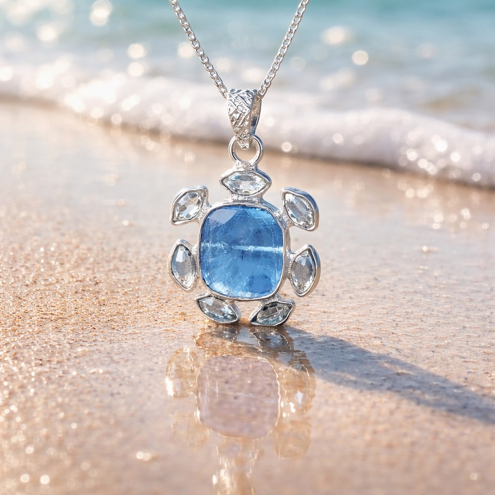 SOLD Kyanite & Herkimer Diamond Necklace